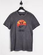 Nike Like T-shirt In Gray-grey