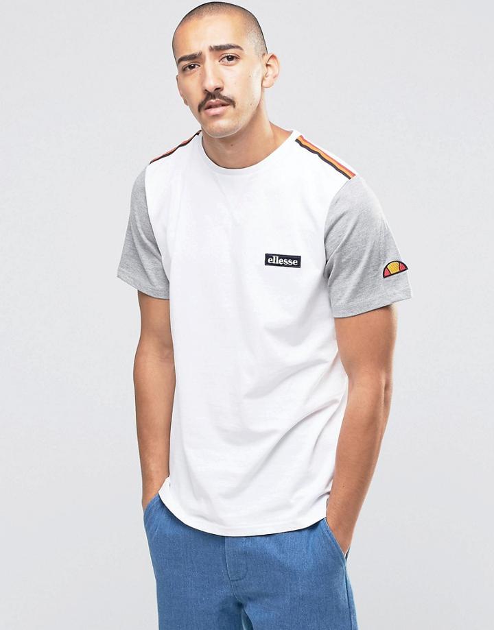 Ellesse T-shirt With Contrast Sleeves - White