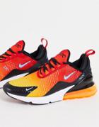 Nike Air Max 270 Sneakers In University Red/university Gold