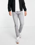 Topman Slim Jeans In Gray-grey