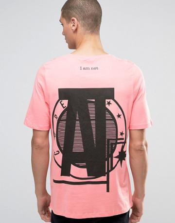Jack And Jones X Andy Tankmar T-shirt With Back Print - Pink