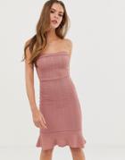 In The Style Billie Faiers Bandeau Bandage Dress - Pink