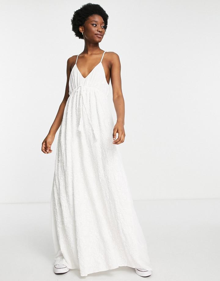 Raga V-neck Maxi Dress In White