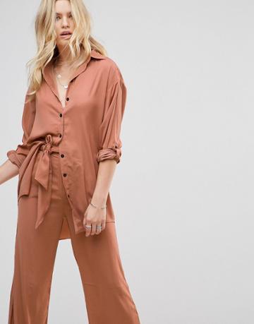 None The Richer Jagger Silk Blend Shirt - Pink