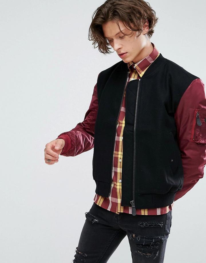 Dr Martens Wool Bomber - Black