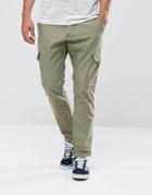 Esprit Cargo Pants In Tapered Fit - Green