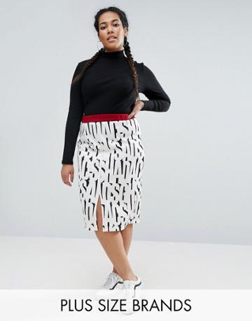 One One Three Printed Scuba Skirt - Multi