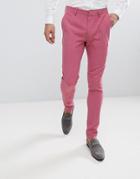 Asos Super Skinny Smart Pants In Rose Pink - Pink