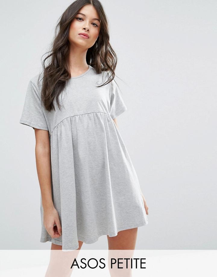 Asos Petite Ultimate Smock Dress - Gray