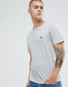 Abercrombie & Fitch Icon Logo Henley T-shirt In Gray Marl - Gray