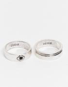 Icon Brand Luxe Ring Set In Silver