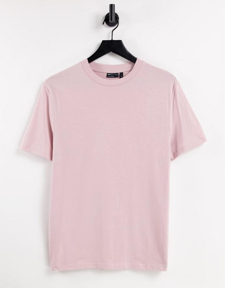 Asos Design T-shirt With Crew Neck In Light Pink - Lpink