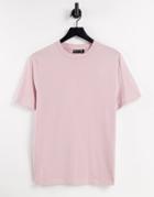 Asos Design T-shirt With Crew Neck In Light Pink - Lpink