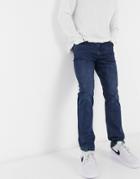 Pull & Bear Regular Fit Jeans In Mid Blue