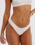 Kulani Kinis Reversible Cheeky Bikini Bottom In Cream Moon And Star Print-multi