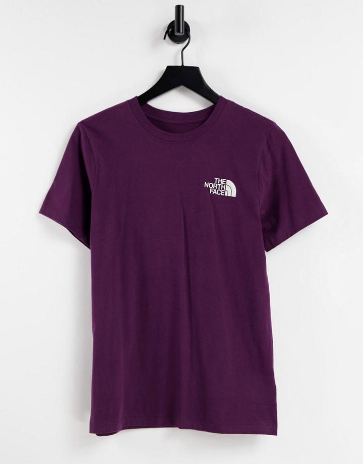 The North Face Nse Box Back Print T-shirt In Purple