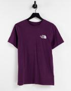 The North Face Nse Box Back Print T-shirt In Purple