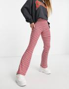 Monki Stripe Pants In Red - Part Of A Set