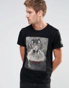 Replay T-shirt Crew Neck Gorilla Disguise Print In Black - Black