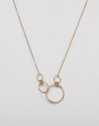 Cheap Monday Circle Detail Necklace - Gold