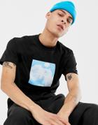 Primitive T-shirt With Blue Rose Box Logo In Black - Black