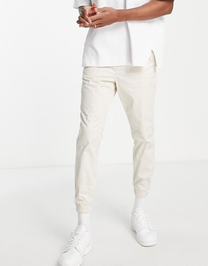 Jack & Jones Intelligence Cuffed Chino In Beige-neutral