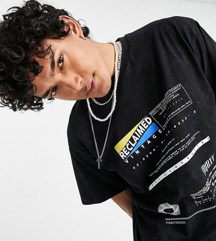 Reclaimed Vintage Inspired Graphic T-shirt-black