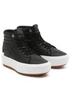 Vans Sk8-hi Stacked Emboss Check Sneakers In Black