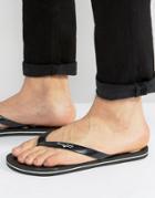 Brave Soul Flip Flops Skeleton Print - Black