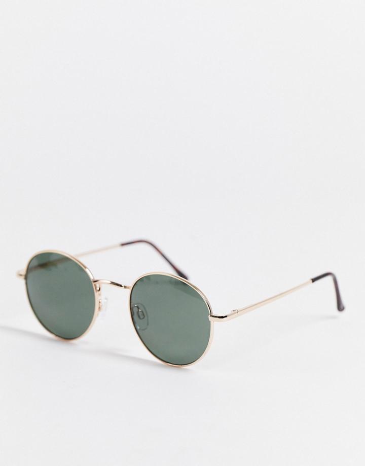 Aj Morgan Oh Yeah Round Lens Sunglasses-gold