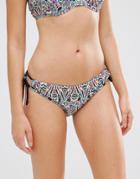 Pour Moi Geo Print Bikini Bottoms - Black