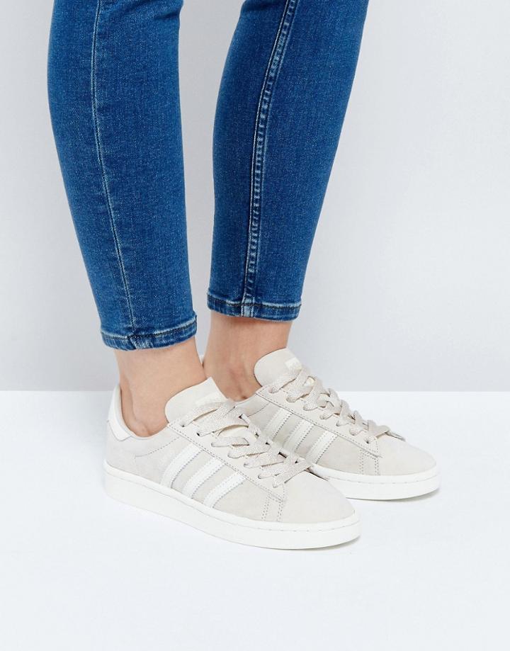 Adidas Originals Beige Suede Campus Sneakers - Brown