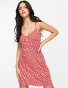 Hollister Cami Dress In Red Floral