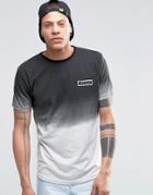 Antioch Curved Dipped Hem T-shirt With Rectangle Logo - Gray