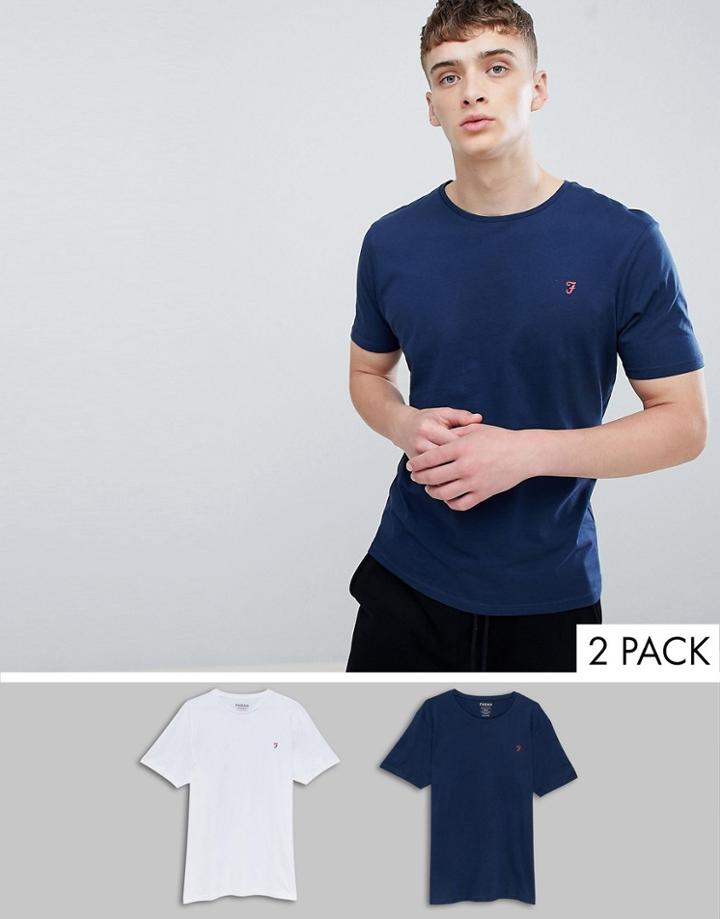 Farah Dornoch 2 Pack Lounge T-shirts - Navy