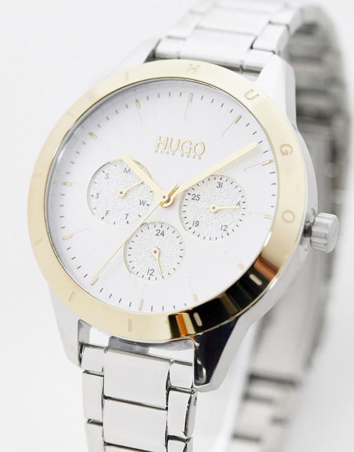 Hugo Mix Metal Bracelet Watch In Silver 1540090