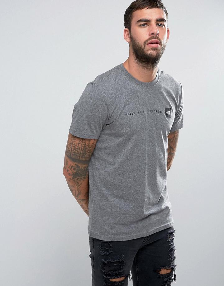 The North Face Never Stop T-shirt In Gray - Gray