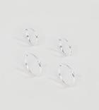 Asos Sterling Silver 12mm And 9mm Hoop Earring Pack - Silver