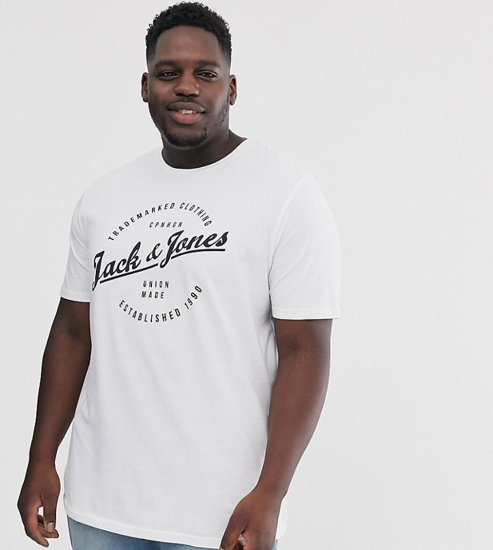 Jack & Jones Originals Round Logo T-shirt - White
