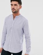 New Look Grandad Oxford Shirt In Light Blue