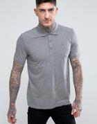 Hugo By Hugo Boss Daymont Slim Fit Stretch Reverse Logo Tipped Polo Shirt - Gray