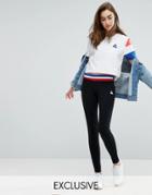 Le Coq Sportif Exclusive To Asos Leggings With Contrast Tricolor Waistband - Black