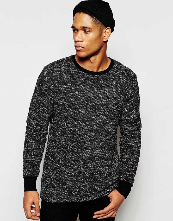 Kubban Loop Back Double Knit Sweater - Black