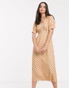 Closet London Midi Tea Dress In Mixed Spot-multi