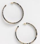 River Island Hoops In Snake - Gold
