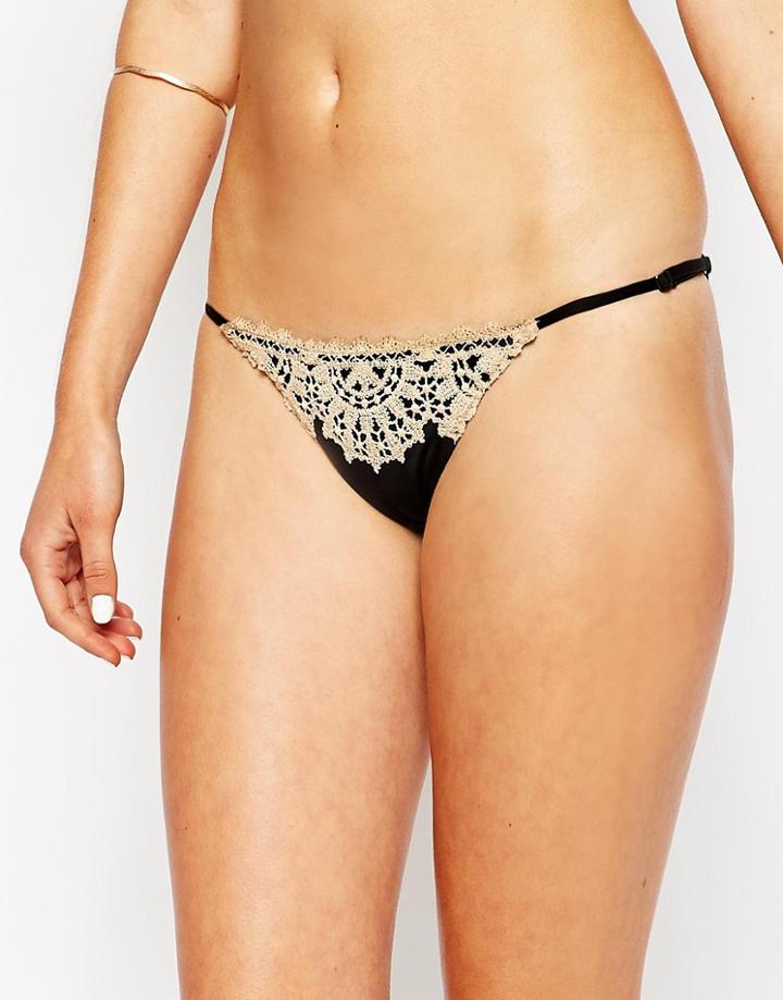 Blue Life Eclipse Skimpy Bikini Bottoms - Black