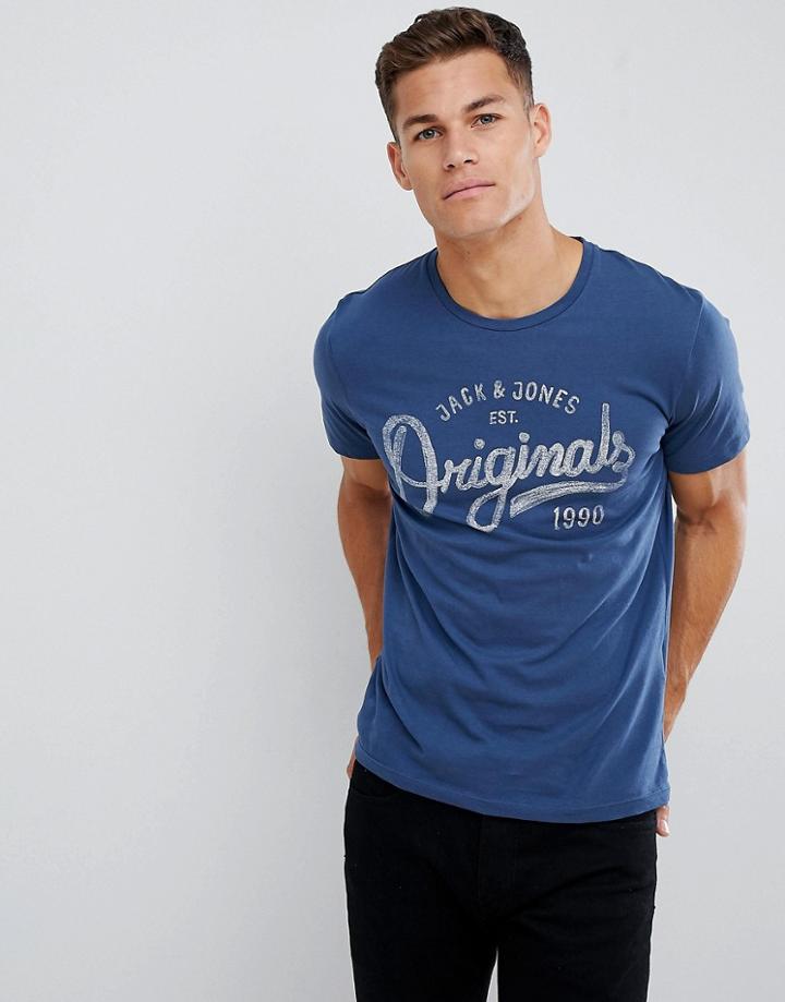 Jack And Jones Script T-shirt - Navy