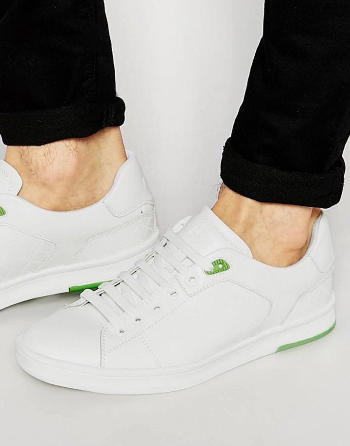 Boss Green Raycheck Sneakers - White