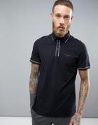 Ted Baker Golf Tipped Polo - Black