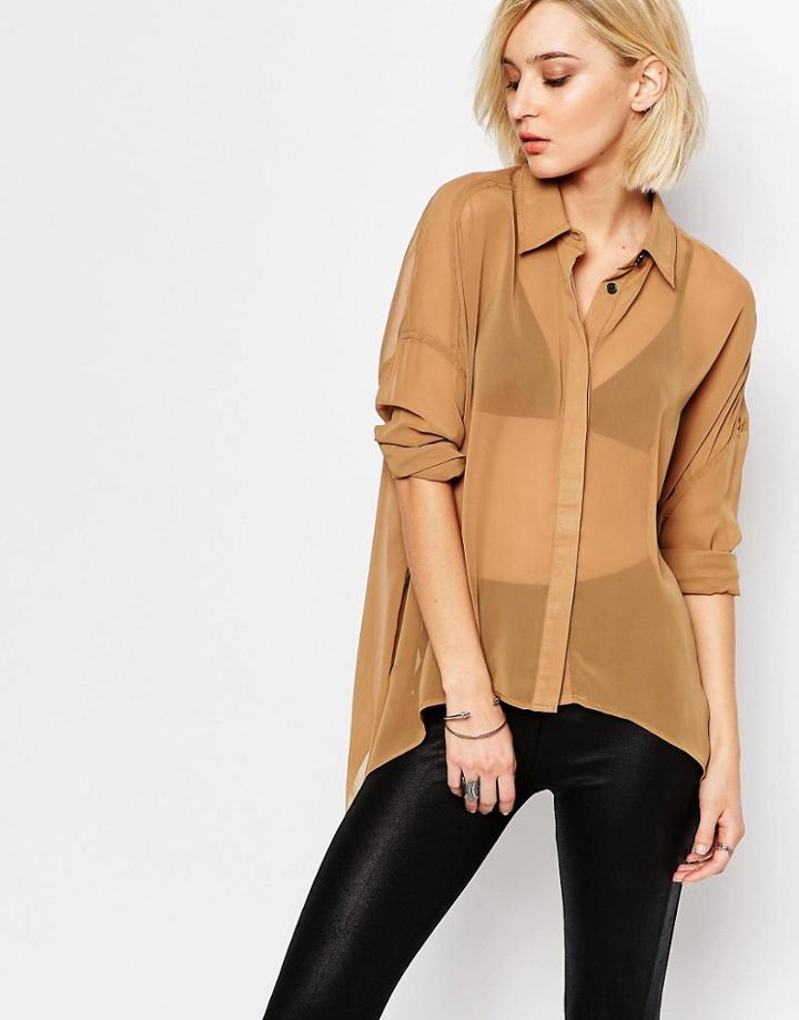 Religion Bone Brown Jaded Shirt - Bone Brown